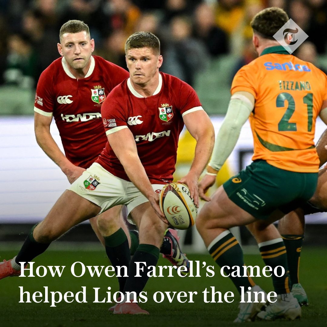 Telegraph Rugby (@telegraphrugby) on Twitter photo Andy Farrell took a risk by introducing his son off the bench but he played a telling role in a compelling finale to the second Test
Read more from <a href="/CharlieFelix/">Charlie Morgan</a> ⬇️
telegraph.co.uk/rugby-union/20… Andy Farrell took a risk by introducing his son off the bench but he played a telling role in a compelling finale to the second Test
Read more from <a href="/CharlieFelix/">Charlie Morgan</a> ⬇️
telegraph.co.uk/rugby-union/20…