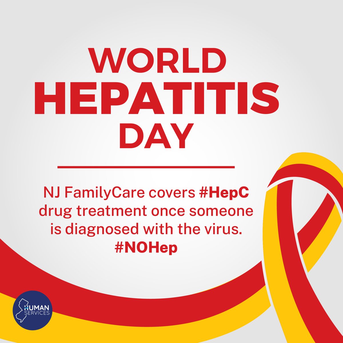 NJDHS's tweet image. Today is #WorldHepatitisDay.
@NJDHS expanded #HepatitisC coverage for #Medicaid recipients through #NJFamilycare.
For more information, visit our website: ╰┈➤njFamilycare.org
#NoHep #HepC