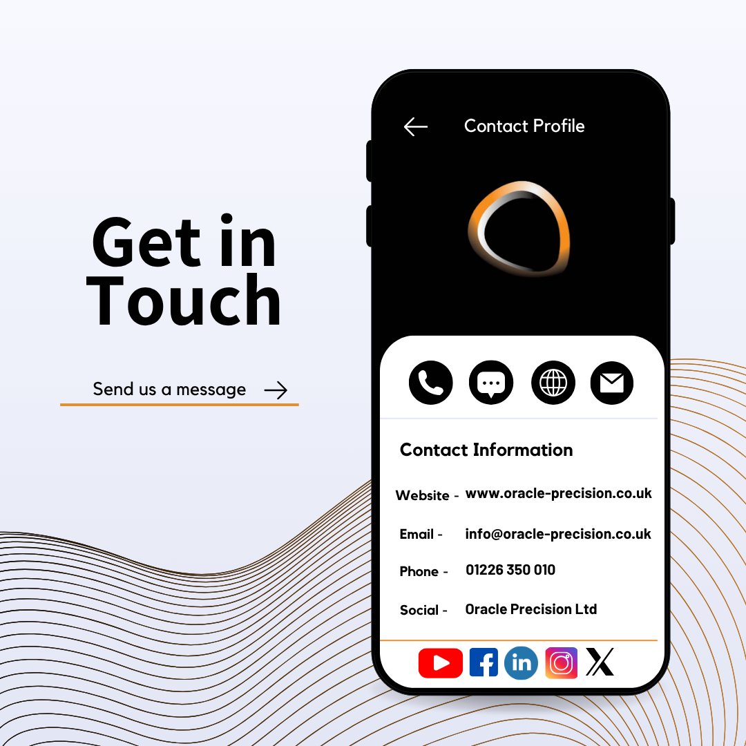 Want to know more about Oracle?

Please don’t hesitate to get in touch to find out how we can support your next project. 

Contact us:
📧 info@oracle-precision.co.uk
📞 01226 350 010

#cncmachining #engineering #aerospace #medicaldevices #milling #turning #uk #ukmanufacturing