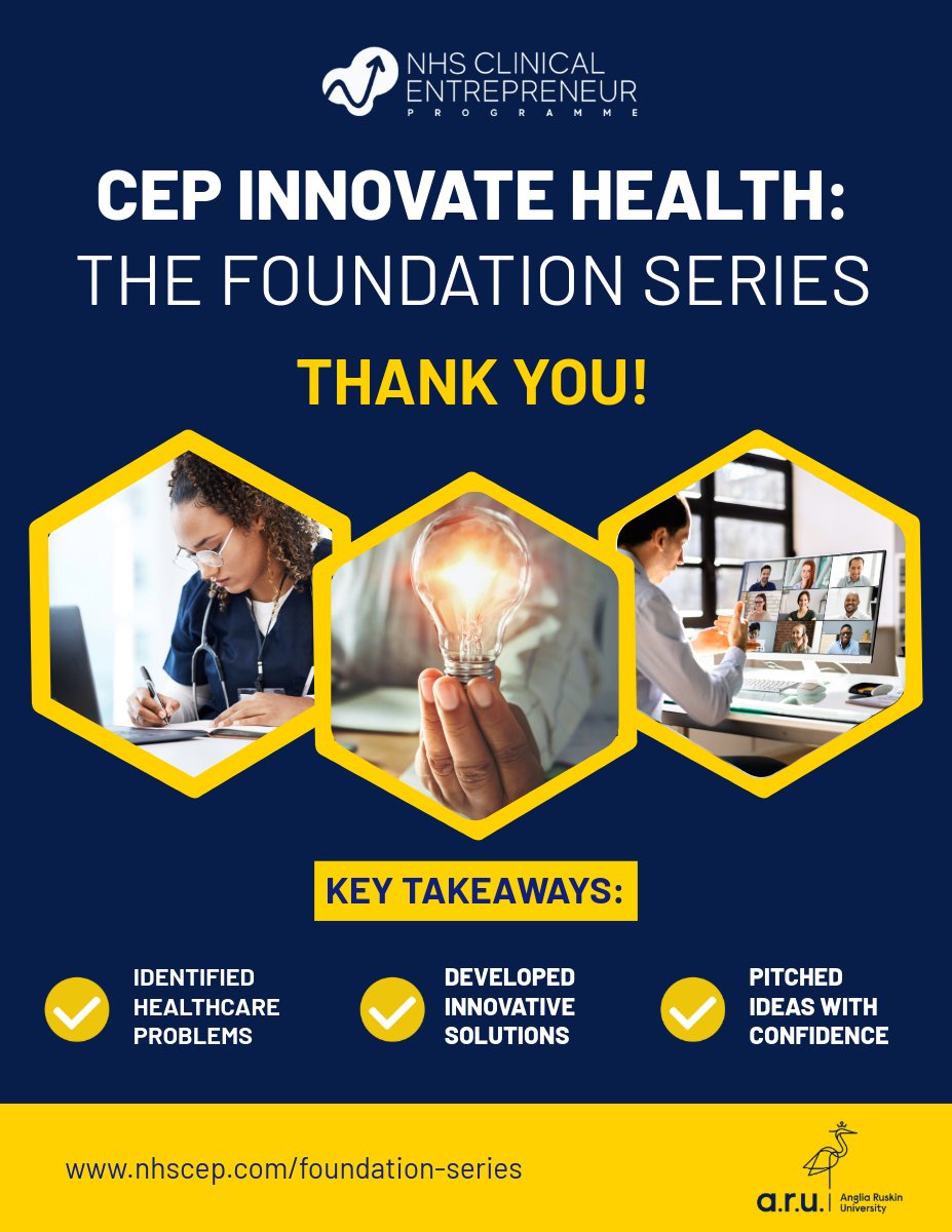 NHS_CEP's tweet image. 💡 Thank You for Joining Us!
We loved seeing so many passionate #healthcare professionals and students kickstarting their #innovation journeys.
Missed a session or want to revisit a key moment? Watch all the recordings here:
nhscep.com/foundation-ser…
👇 Did you enjoy the series?