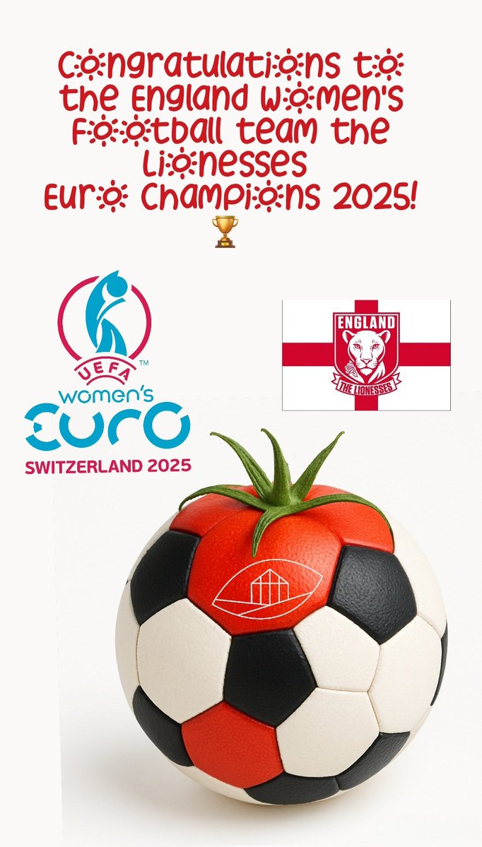 A big shout out from The Green House Growers to the amazing Lionesses who are Womens Euro 2025 Champions! 
#lionesses #womeneuro2025
#winners