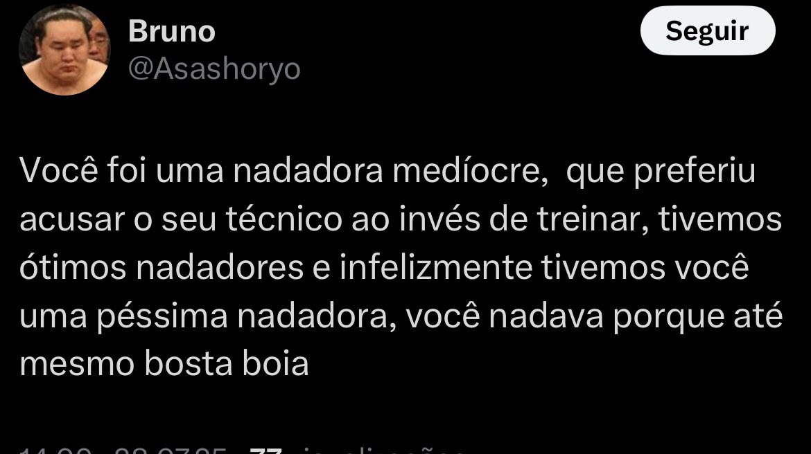 Sempre que alguém disser que mulheres inventam terem sido vítimas de violência sexual, voltem pra esse tipo de comentário aqui.
Falei sobre o que passei em 2008, até hoje vítimas desse homem me procuram pra contar o que sofreram. E mesmo assim, até hoje recebo esses ataques.
