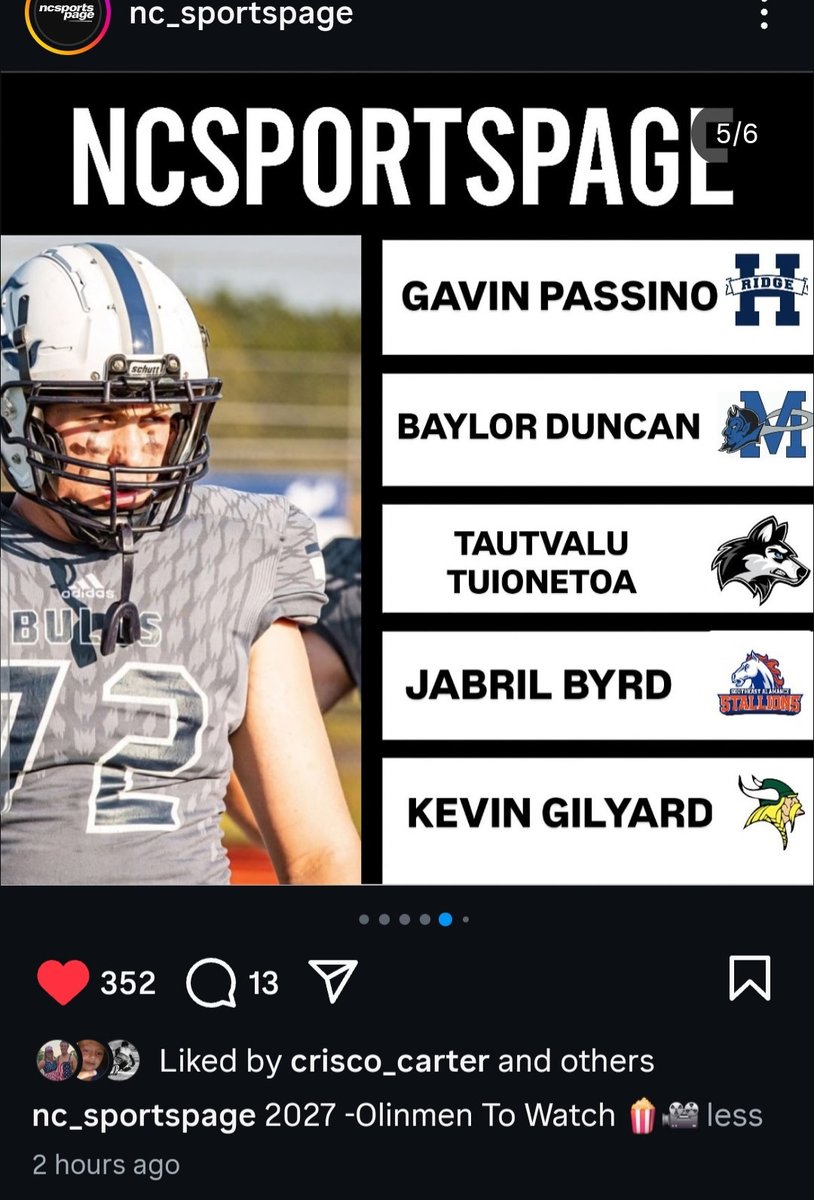 Gavin Passino (@gavinpassino1) on Twitter photo Thank you, <a href="/nchssportspage/">NC HIGHSCHOOL SPORTS PAGE</a> for the recognition as a top 2027 offensive linemen to watch in North Carolina. Let's Go <a href="/RaginRidgeFB/">Hickory Ridge Football</a>!
<a href="/coachBGentry/">Brandon Gentry</a> <a href="/MattRiggins49/">Matt Riggins</a> <a href="/coachMBloom/">Michael Bloomfield</a> <a href="/finisholacademy/">FinishOLAcademy</a> <a href="/pepman704/">Matt Morrow</a> <a href="/whelms21/">Will Helms</a> <a href="/EPassinoNFHS/">Ed Passino</a> Thank you, <a href="/nchssportspage/">NC HIGHSCHOOL SPORTS PAGE</a> for the recognition as a top 2027 offensive linemen to watch in North Carolina. Let's Go <a href="/RaginRidgeFB/">Hickory Ridge Football</a>!
<a href="/coachBGentry/">Brandon Gentry</a> <a href="/MattRiggins49/">Matt Riggins</a> <a href="/coachMBloom/">Michael Bloomfield</a> <a href="/finisholacademy/">FinishOLAcademy</a> <a href="/pepman704/">Matt Morrow</a> <a href="/whelms21/">Will Helms</a> <a href="/EPassinoNFHS/">Ed Passino</a>