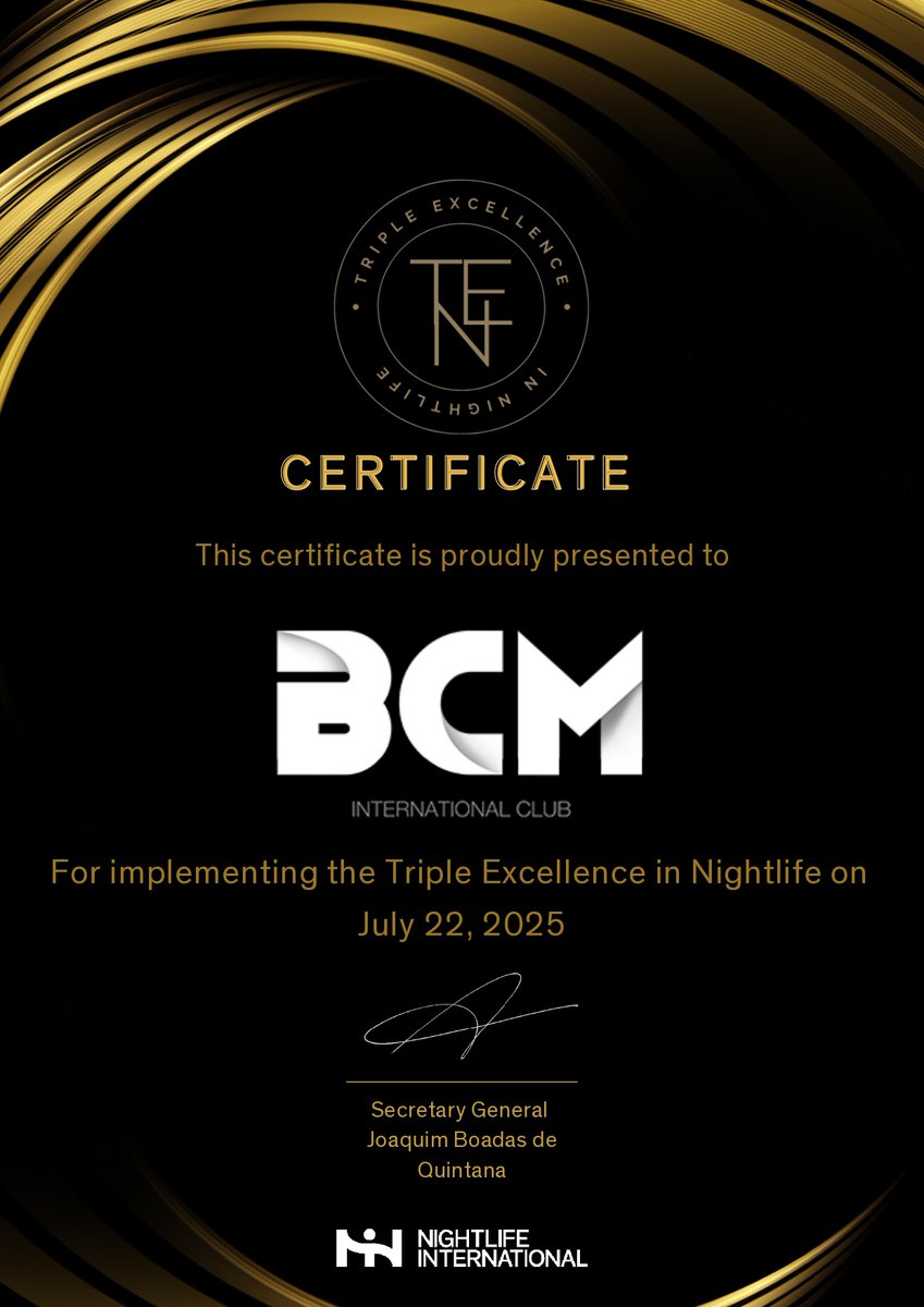 GrupoCursach's tweet photo. 🌍 BCM Mallorca recibe la Triple Excellence, la mayor distinción internacional en ocio nocturno por su seguridad, calidad acústica y servicio. Un nuevo hito para el Grupo Cursach.

🔗 Más info 👉 https://t.co/6SpDA1AKXL

#BCMMallorca #TripleExcellence #GrupoCursach https://t.co/ZiQuASS5ou