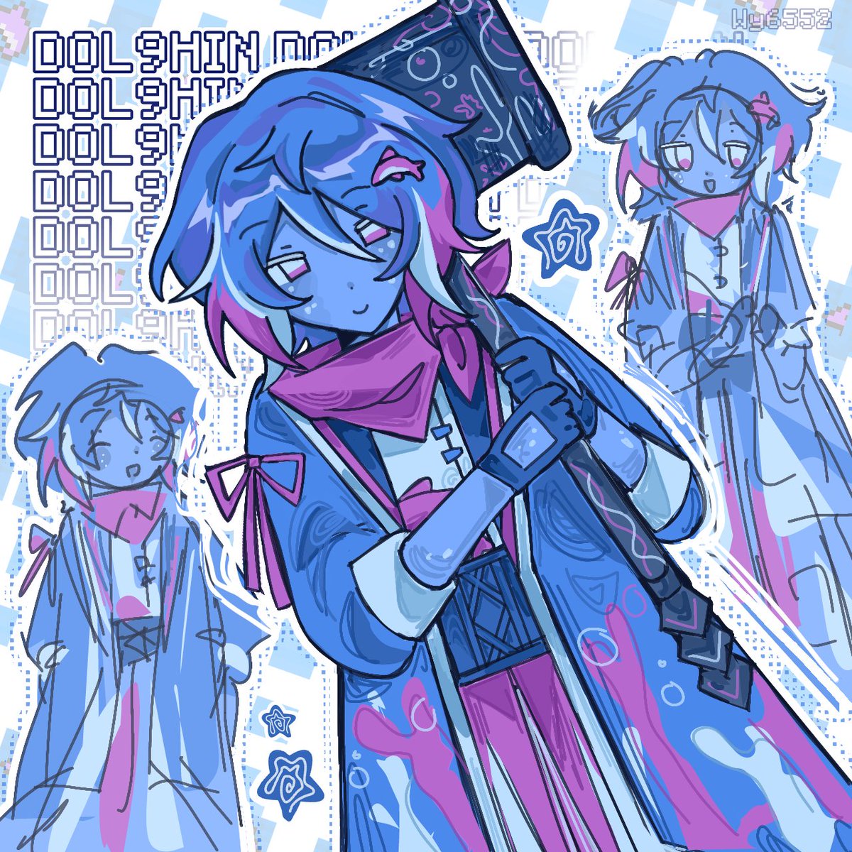 DAILYINFUSE's tweet image. day 8 - 🍀

Dolphin nine guy for today 

#dol9hinfanart