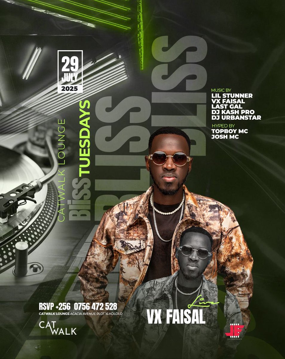 AllanSseky's tweet image. Tuesday nights redefined. Come feel the Bliss at Catwalk 🔥 #VibesOnly