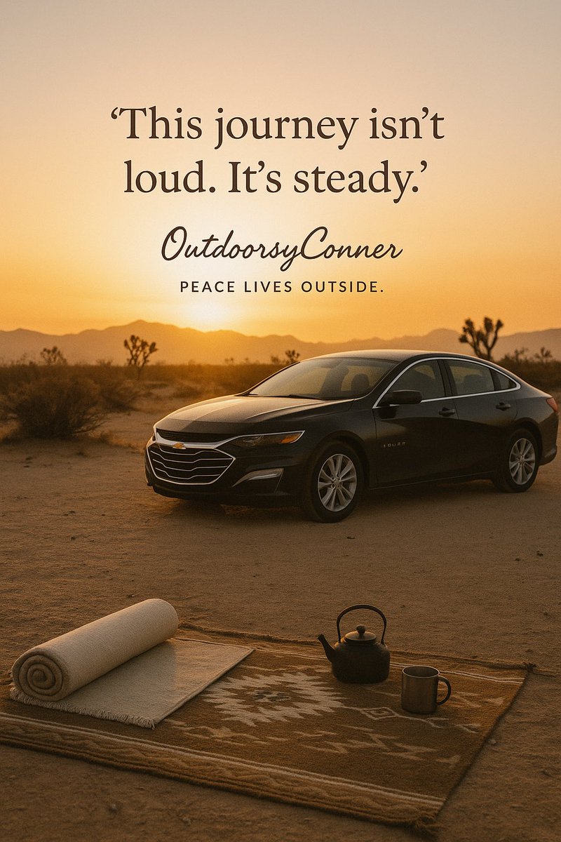 OutdoorsyConner's tweet image. 📌 Hashtags:
#OutdoorsyConner #PeaceLivesOutside #MondayReset #DesertCamping #BohoCampVibes #MalibuCamper #CarCampingLife #HealingJourney #SlowMornings #AdventureAnywhere #NatureRituals #CampCoffeeMoments #MovedByMeaning #MinimalistAdventure #WeeklyWanderer