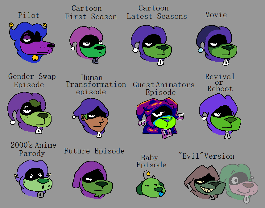 Vocês se lembram de todas as fases do "Purple Dog Show" que passava na Cartoon?