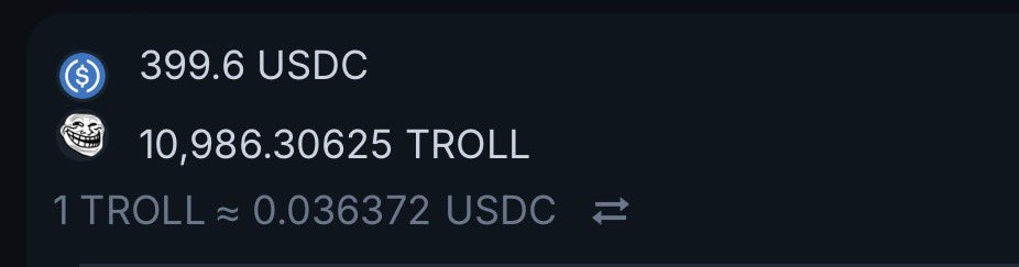 solmerlino's tweet image. Got funds a day before $troll Tuesday and couldn’t wait
$400 in at 36m
I always put my money where my mouth is. I’ll top blast/near top blast $troll any day
It’s going to billions so what’s the difference in buying in the 15m-40m range? Barely makes any difference at all
I’ve…
