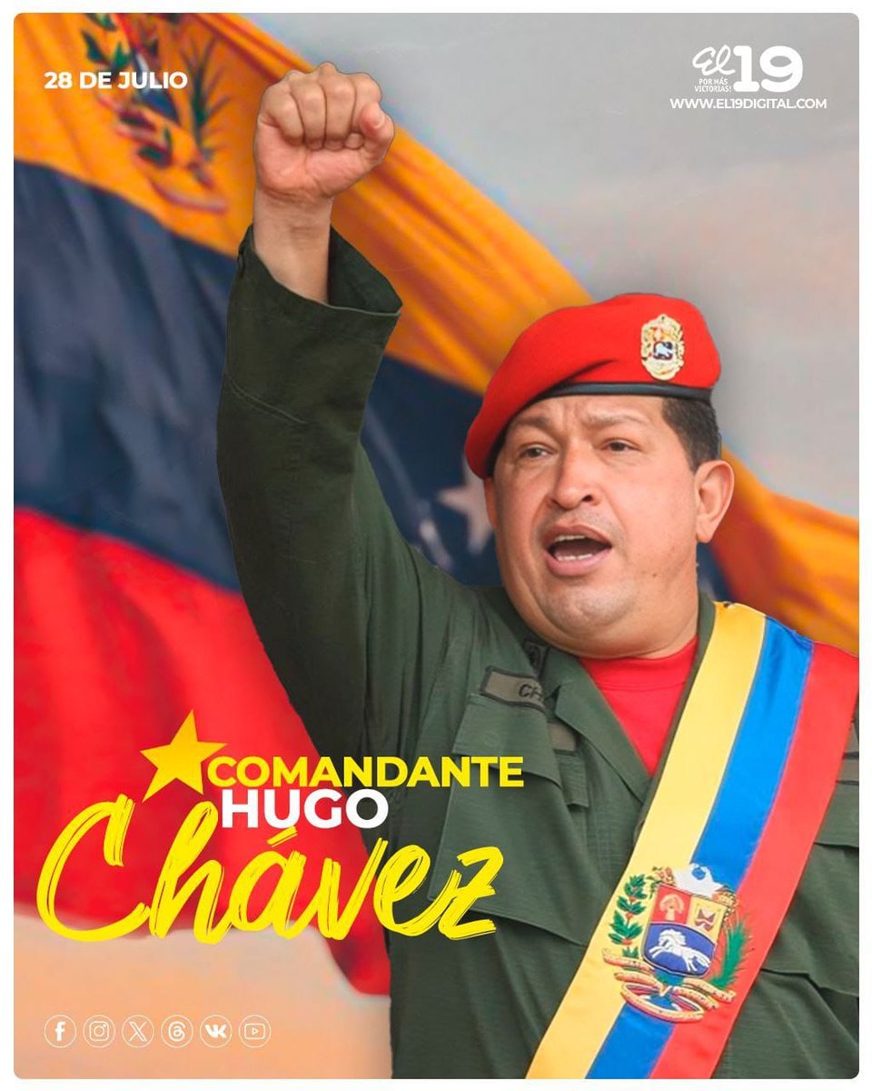 🚨Desde #Nicaragua 🇳🇮, conmemoramos el 71 aniversario del natalicio, del Comandante Eterno Hugo Chávez Frías, legado de Amor y Patria 🇻🇪🫡.
 #Venezuela #ChavezVive
#PLOMO19
