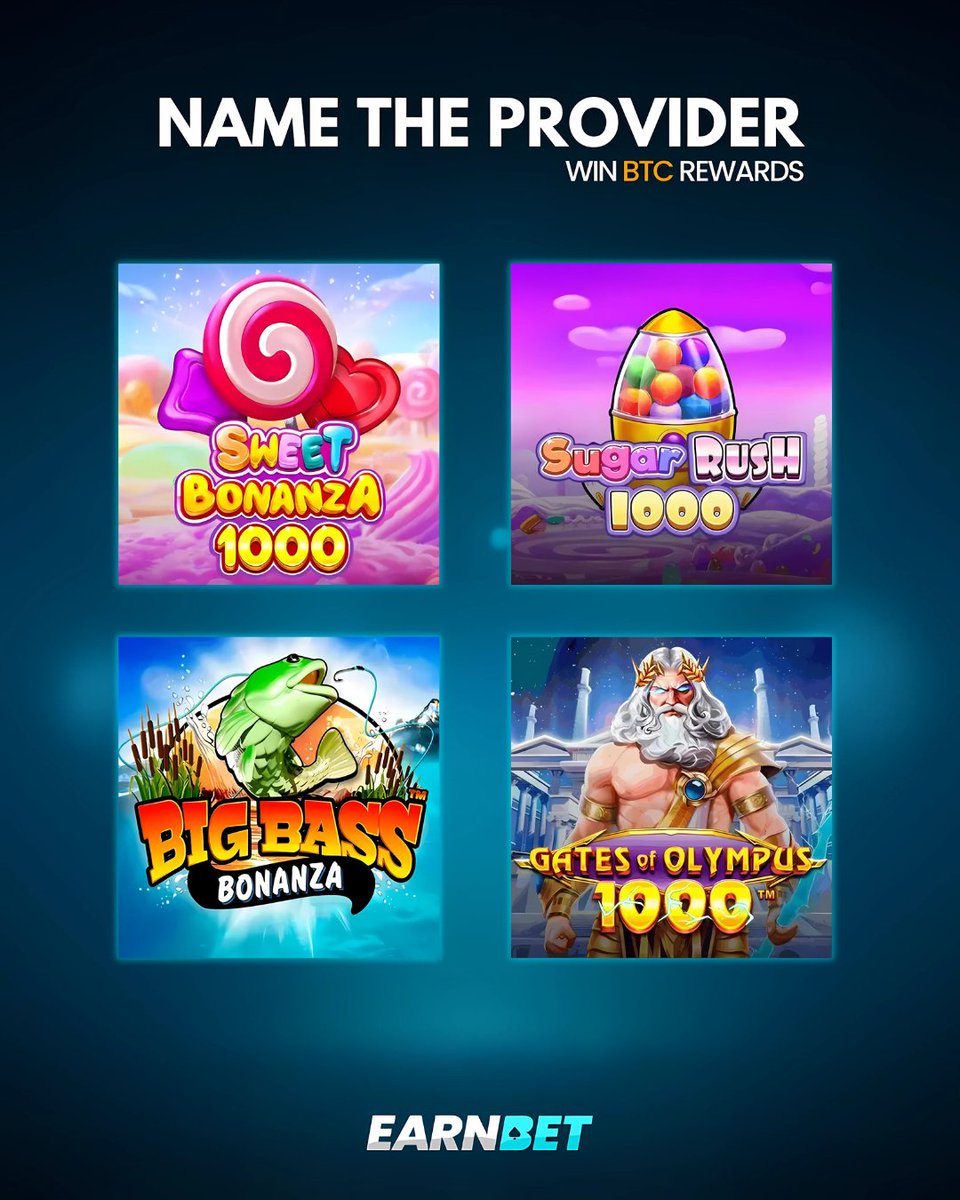EarnBetCasino's tweet photo. #BTC  REWARDS up for grabs!🪙
Which provider made all 4 games? 👇
💰 Comment your answer
🔁 Repost + tag a friend to enter!
#Giveaway https://t.co/YoBsx74DRQ