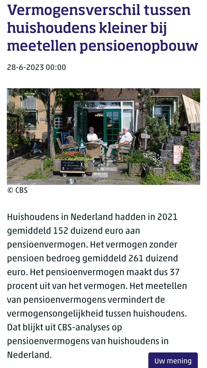 De hardnekkige hoax, nu in Trouw, dat Nederland qua vermogen tot de meest ongelijke landen behoort, als je het pensioenvermogen van werknemers meetelt is Nederland juist een van de meest gelijke landen, zowel qua inkomen als vermogen.