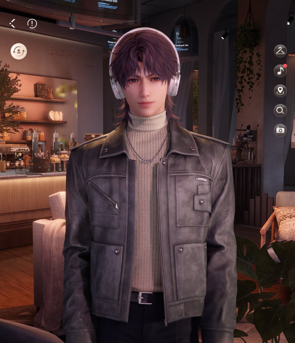 solaceifnt's tweet image. rafayel dressed up so adorably today he’s listening to music while caleb looks like one of the three blind mice wyd