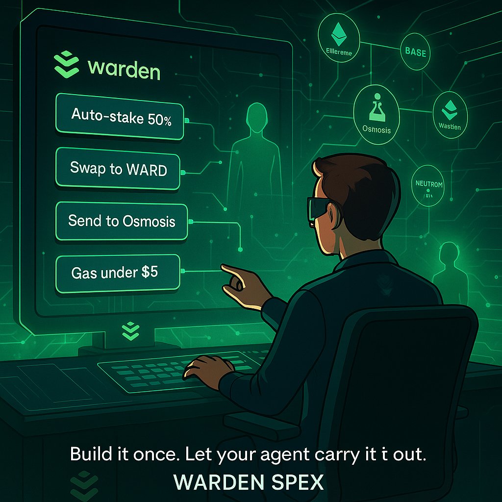 ecryptoboy1's tweet image. Ever wish you could tell your wallet exactly what to do and trust it to get it right?
That is what SPEX in Warden Protocol is for.
It stands for Secure Programmable Execution but what it really means is your logic, your rules, carried out across chains, safely.
Lets say you…