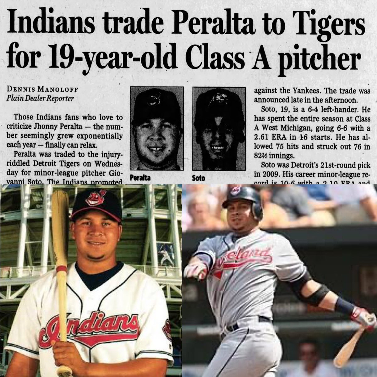 MrCleveland_216's tweet image. July 28, 2010: Goodbye Jhonny⚾️
Tribe trades 3B Jhonny Peralta to Tigers
He ranks #25 all-time HRs, #28 doubles Indians team history (ahead of great names incl. Sandy, Thunder, Jacoby, Baerga, Juuulio, Joe Carter, Doby, Shoeless Joe)
Plus spelling of 1st name is A+
#Jhonny