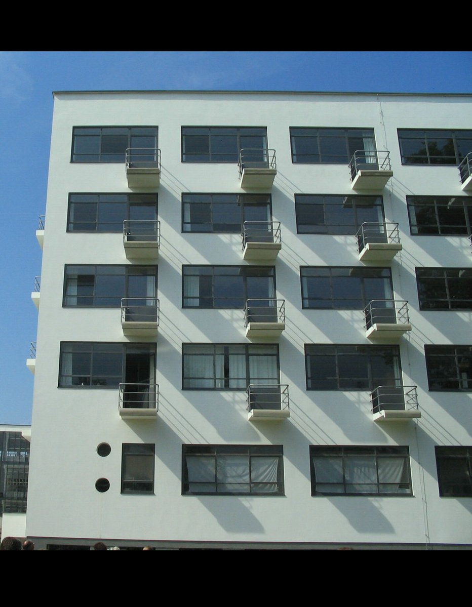 CodyJSwanson's tweet image. I asked AI to make an artsy photo of a flat from 1984, oh wait this is a Bauhaus dorm from the 30’s!