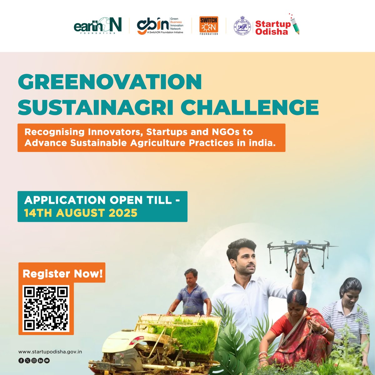 🌾 Calling All Agri-Innovators!

The Greenovation SustainAgri Challenge 2025 is now open! We're on the lookout for breakthrough, community-driven solutions that promote climate resilience and sustainability in Indian agriculture.

💡 Are you a startup, nonprofit, or grassroots