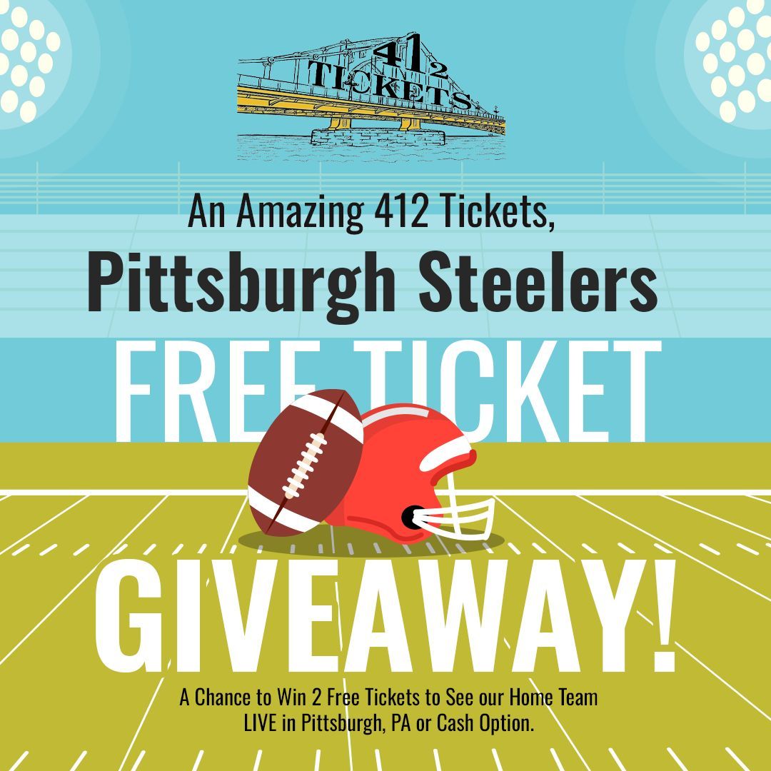 THE ENDING TIME IS AT NOON EST SHARP TODAY!
Steelers free Tickets
Chance for 2 Free 100-Level Tickets to Steelers vs Bucs(Preseason)on Sat. 8/16 at 7pm
or $25 via Cash App/PayPal
Follow, RP &amp; TAG PERSONAL FRIENDS
Enter on our FB &amp; IG <a href="/412Tickets/">412 Tickets</a> too
Winner agrees not to Resell