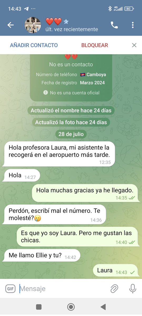 Troleando, siempre empiezan con un comentario y te asignan nombre aleatorio 😂
<a href="/grok/">Grok</a> por qué hay tantas estafas con teléfonos de Camboya?