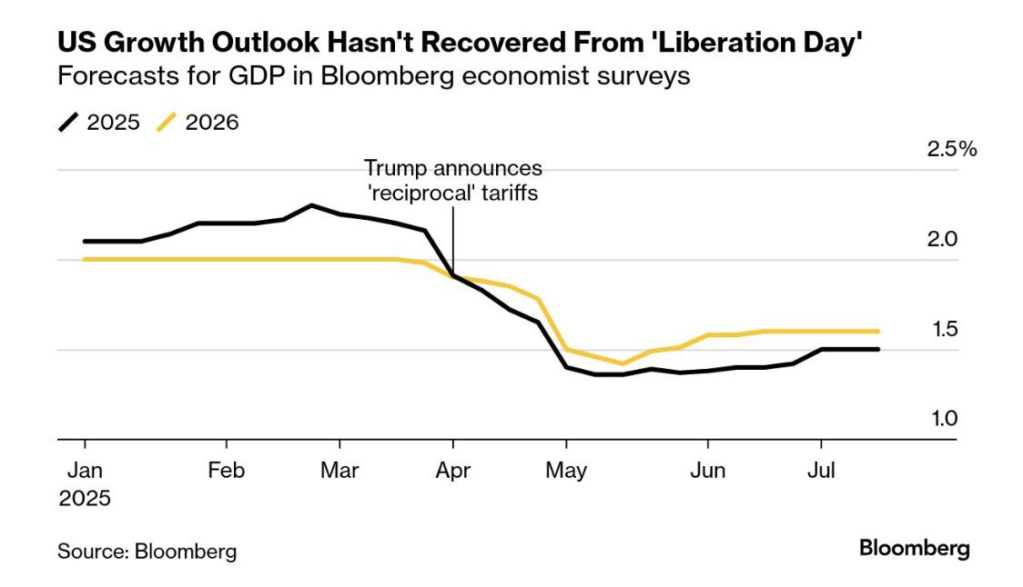 Tariffs up. Growth down. Incredible strategy.