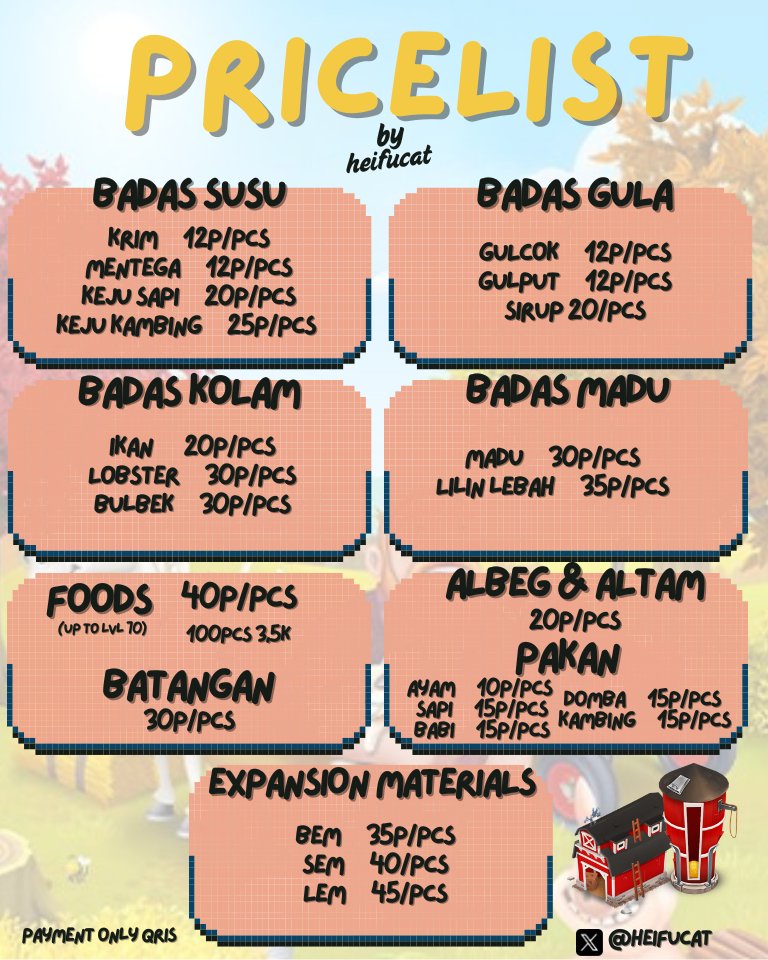 malam petani~

heifu openk niii yg butuh badas susu &amp; badas gula yuk sini mumpung promo ☘︎ ݁˖
wa.me/886910484631

𝟭𝟬𝟬𝗽𝗰𝘀 𝗕𝗔𝗗𝗔𝗦 𝗚𝗨𝗟𝗔 𝒎𝒊𝒙 𝟭𝗞
𝟭𝟬𝟬𝗽𝗰𝘀 𝗕𝗔𝗗𝗔𝗦 𝗦𝗨𝗦𝗨 𝒎𝒊𝒙 𝟭,𝟮𝗞
jus 40pcs (apel, ceri, beri, wortel) 1,5K
#seller