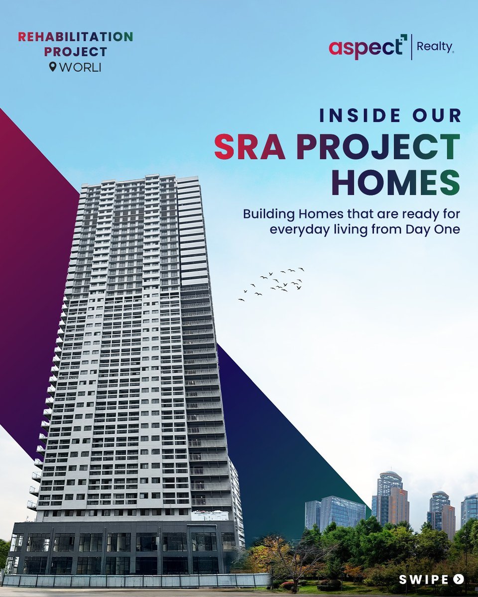 Aspect_realty's tweet image. At Aspect Realty, we ensure that our SRA projects go beyond just providing shelter. We provide a home that’s fully furnished, making your transition smooth and hassle-free. From the moment you step in, you’re ready to live, work, and thrive.

#AspectRealty #SRAProject #SlumRehab