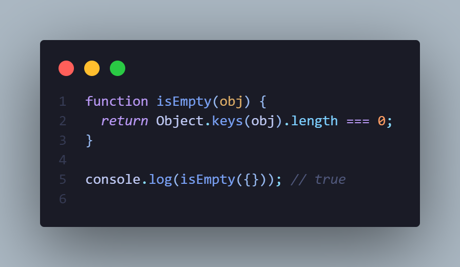 Letnightcoder's tweet image. Check if Object is Empty

Explanation: An empty object has zero own properties.

#EmptyCheck #ObjectBasics #JavaScriptUtils #FrontendSkills #CodeCheck #100DaysOfCode