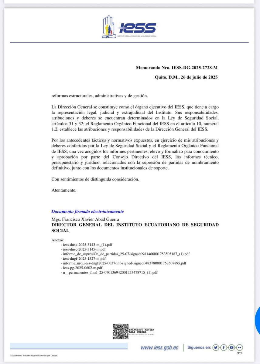 PRENSAVirtual_'s tweet image. #Ecuador|| El Instituto Ecuatoriano de Seguridad Social (#IESS), se suma a la desvinculación de funcionarios públicos.