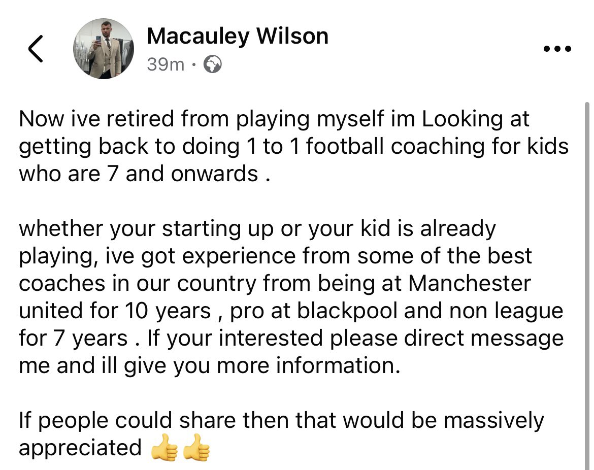 Any retweets would be greatly appreciated as i start a new venture in football and share my knowledge from what ive learnt in the game👍