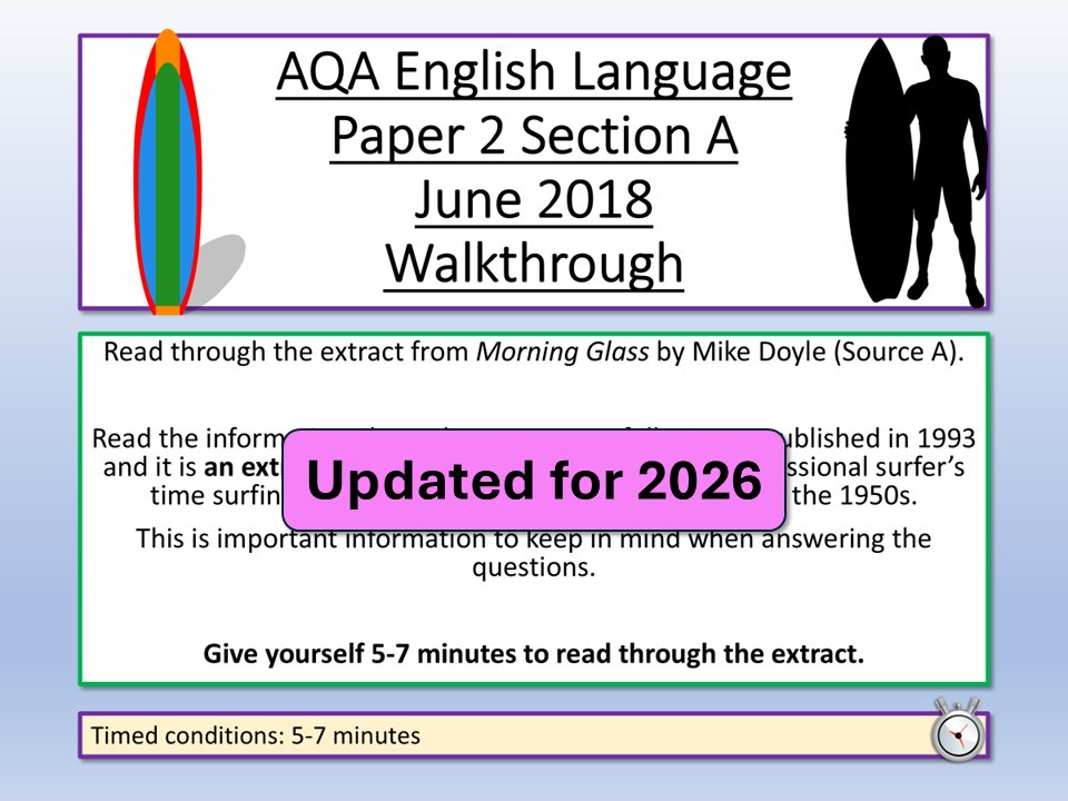 AQA English Language Paper 2 June 2018 walkthrough - updated for 2026. Previously downloaded? Get the update FREE.
tes.com/teaching-resou…
#teamenglish #edutwitter #teachertwitter #gcses #gcses2026 #teachers #teach #teaching #teacher #aqa #aqa2026 #exams #students #revise