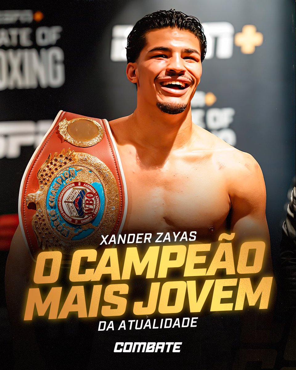 combate's tweet image. O mais jovem campeão mundial de boxe em atividade tem nome: Xander Zayas 🏆🥊
Aos 22 anos, o porto-riquenho dominou Jorge Garcia Perez e faturou o cinturão peso-médio-júnior da WBO! 🌍🔥
Nova geração vem forte demais! 💪🇵🇷✨
#BoxeNoCombate