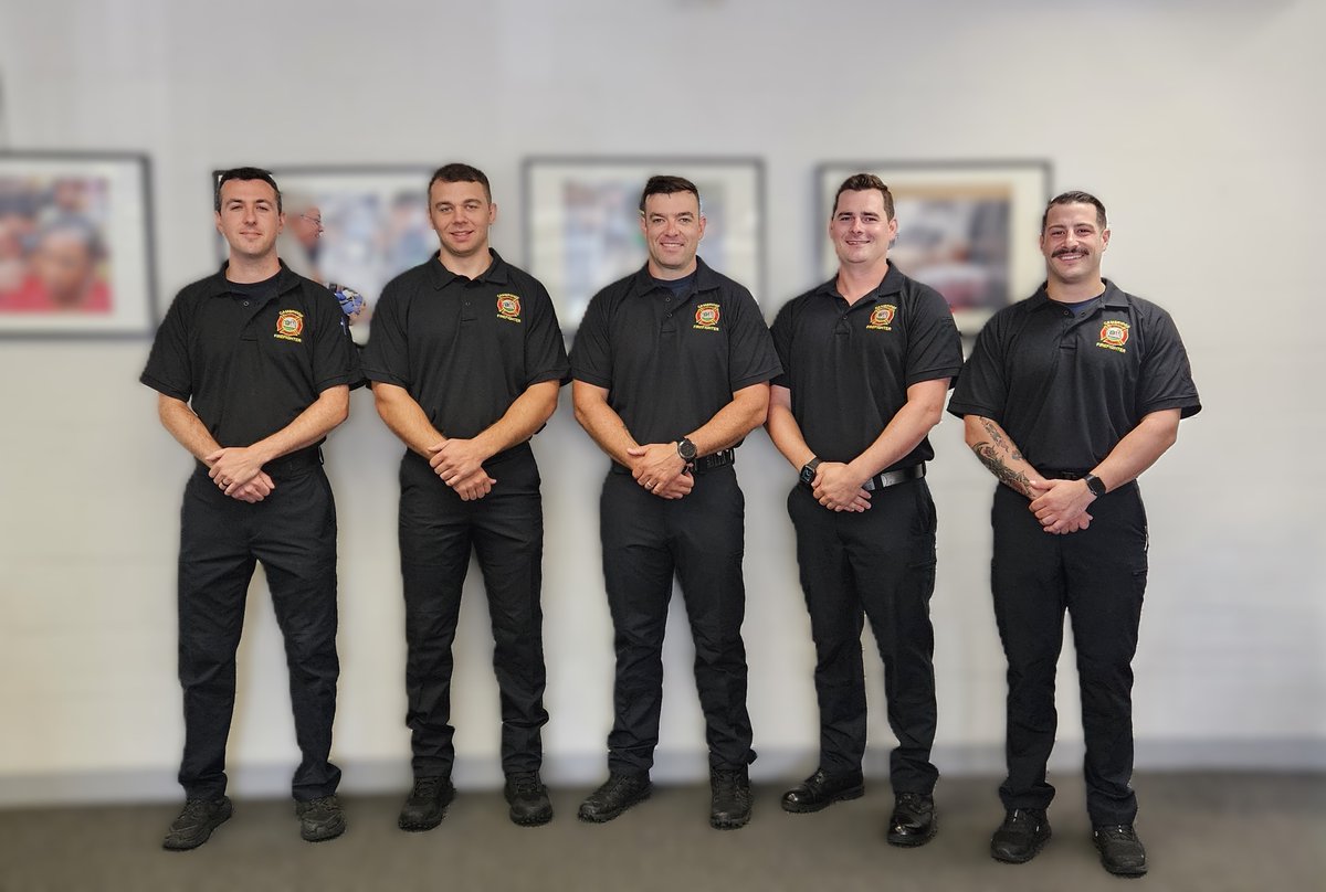 CambridgeMAFire's tweet image. Welcome aboard to FFOPs (Firefighters on Probation) Cunningham, Plasko, Snowdon, Finnegan, & Ferri who start their orientation today, July 28, 2025.
Following their orientation period & EMS review, they will be deployed to fire companies.