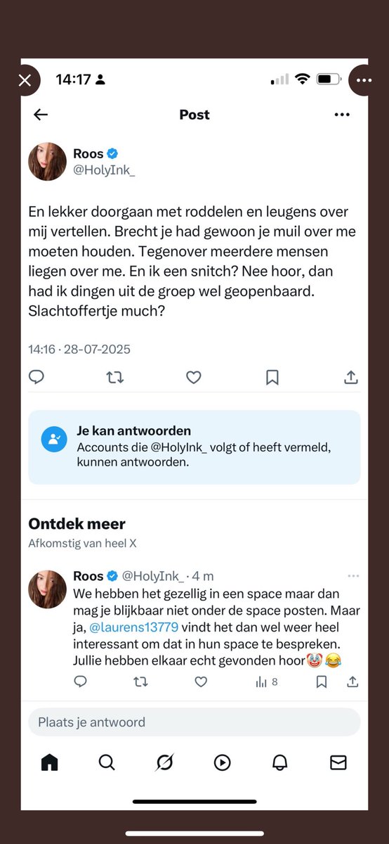 Boehoe! cry me a f*ckin river

Je laat juist hiermee zien hoe je daadwerkelijk bent 😘