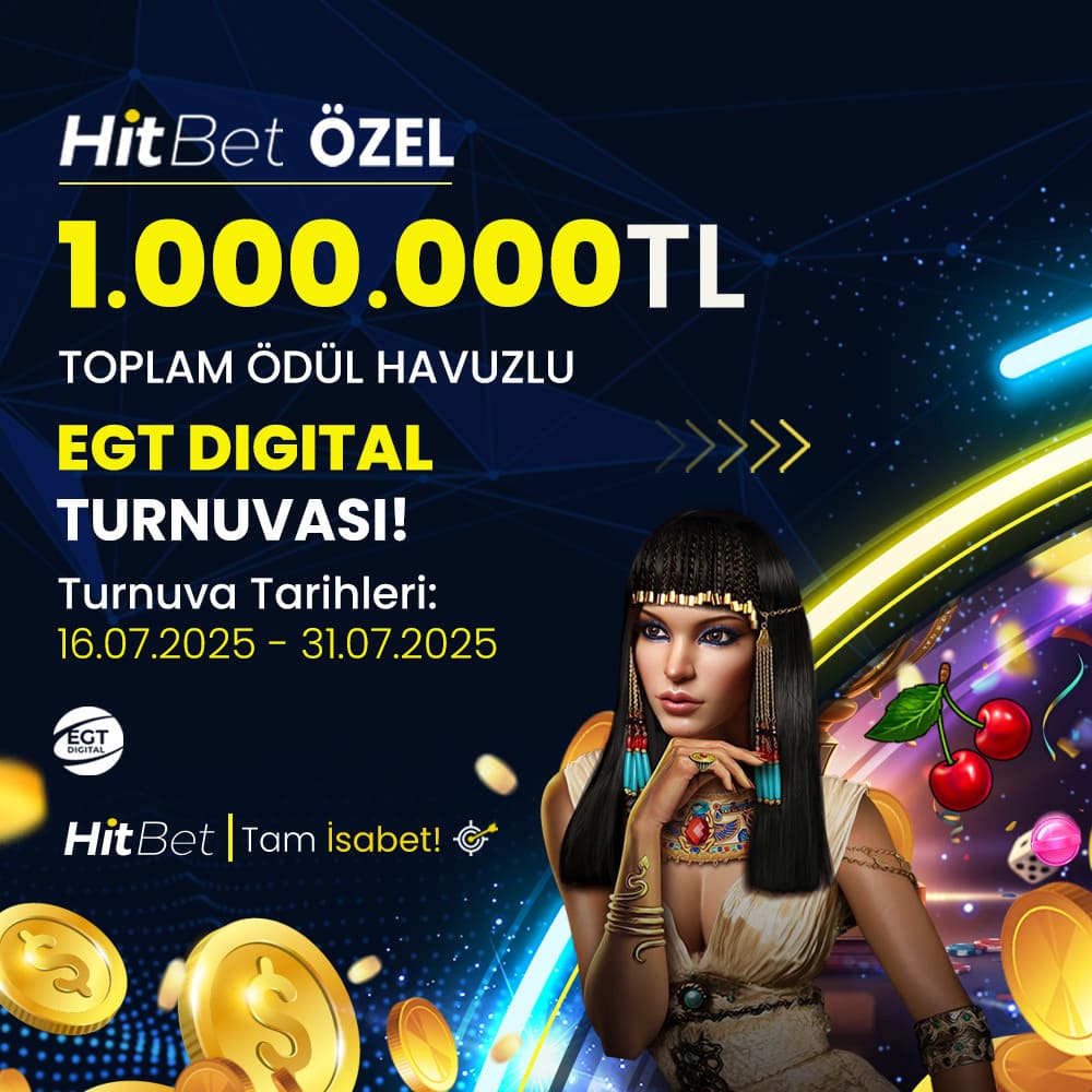 HitbetcomResmi's tweet image. 🏆 HitBet Özel Turnuva Heyecanı Devam Ediyor!

💰 Toplam 1.000.000 TL ödül havuzlu
⭐️ EGT Digital Turnuvası şimdi yayında!
📅 16 – 31 Temmuz 2025

Kazanmaya hazır mısınız?

👑 HitBet | Tam isabet! 🎯

h.t2m.io/Hitbet-Twitter