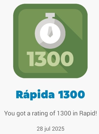 Una imagen vale más que mil palabras.
1.300 en rápidas  y sigo subiendo♟️📈