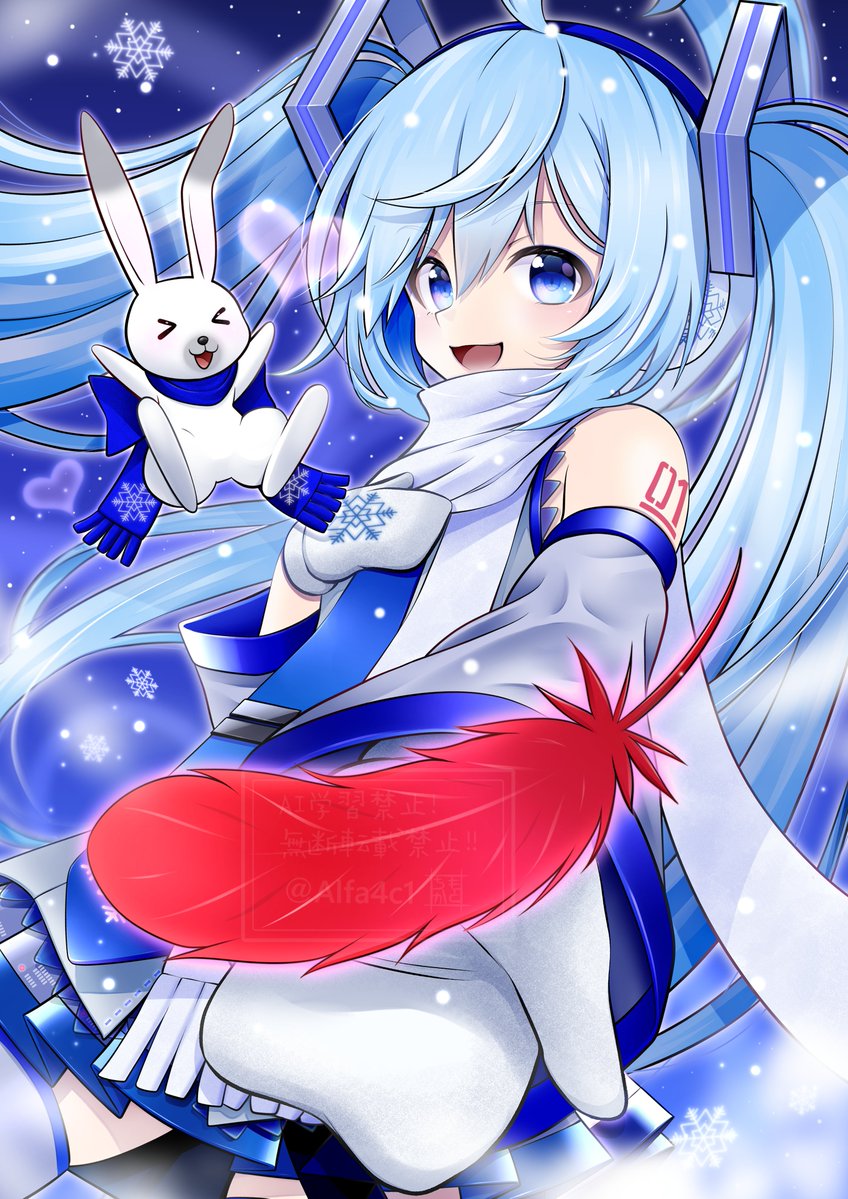 Alfa4c1's tweet image. ご報告。
此度「赤い羽根共同募金ｘピアプロ」雪ミクイラスト部門にて優秀賞を頂きました。
各種ノベルティグッズになるとの事で、宜しくお願い致します。
目指していた最優秀賞には届きませんでしたが、たくさんの応援や助言を頂いてこの場に立てました。
本当に、ありがとうございます。
#初音ミク
