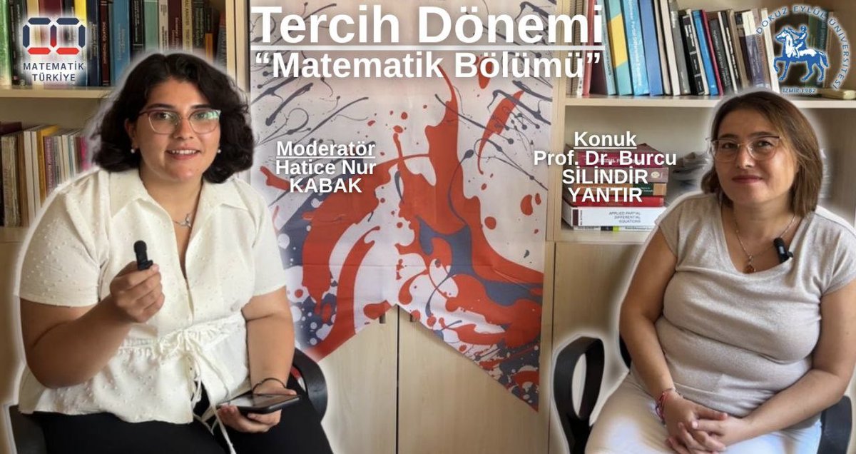 Prof. Dr. Burcu Silindir Yantır ile Dokuz Eylül Üniversitesinde gerçekleştirdiğimiz, "Matematik Bölümü Hakkında" söyleşimiz Matematik Türkiye YouTube kanalımızda!

Kaçırma : youtu.be/-RLwTmQxpng?si…