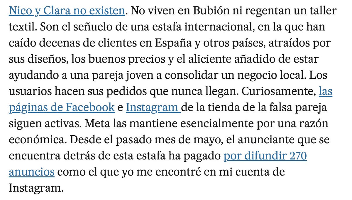 EnemigoAnonimo_'s tweet image. 🔴 Ojo a esto:
Falsas tiendas de ropa que simulan ser emprendimientos locales: un patrón fraudulento que gana terreno en las redes sociales elpais.com/opinion/2025-0…