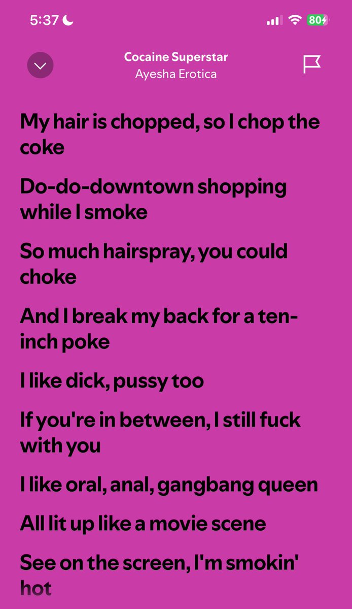strwbrrytaffy's tweet image. song cocaine superstar by ayesha erotic.a is soooo Val coded