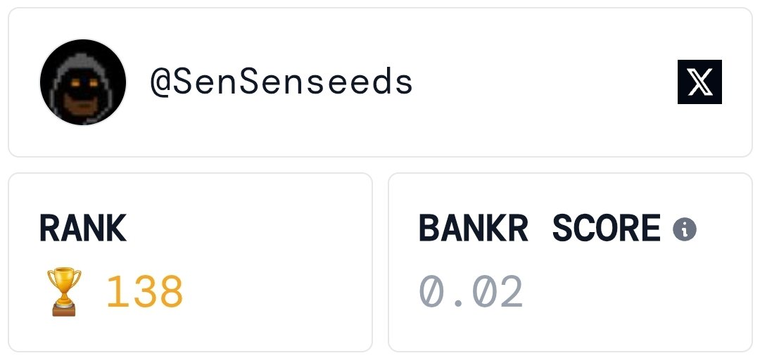 SenSenseeds's tweet image. 138🌱 $BNKR vibe ⌐◨-◨.
