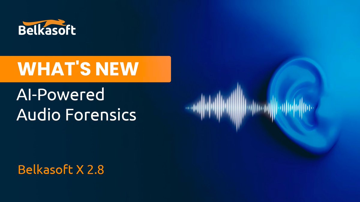 Belkasoft's tweet image. Belkasoft X v.2.8 adds AI-based speech recognition for audio files—supporting 20+ languages including Arabic, Chinese, Hebrew, and Vietnamese. All extracted text is indexed by both BelkaGPT and standard search.
🔗 Discover what's new: eu1.hubs.ly/H0m1gNs0