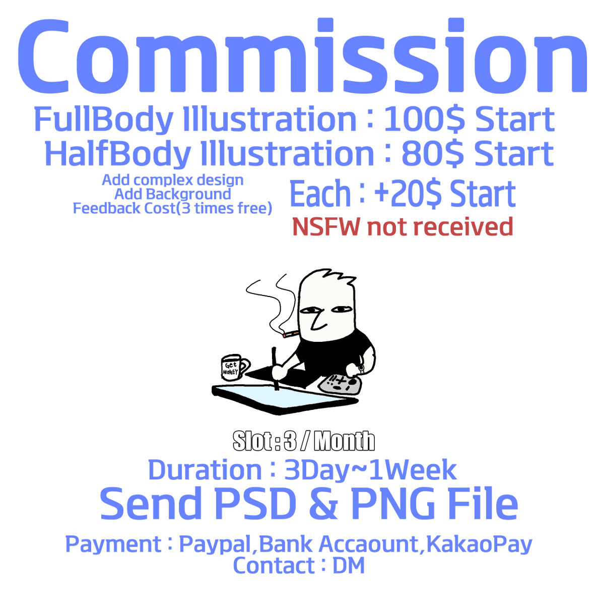 Benditnow's tweet image. Commission has been opened
