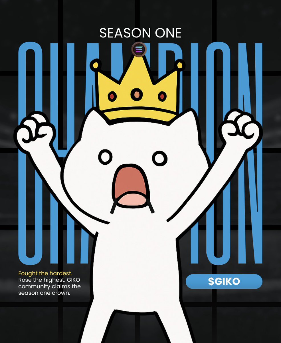 BOOM! 🔥 

$GIKO community takes the crown.

Introducing our first-ever WEEKEND KING 👑

<a href="/gikocoinsol/">GIKO</a> is a memecoin project on <a href="/solana/">Solana</a>, inspired by the legendary ASCII cat from Japanese internet culture. It blends nostalgia, creativity, and raw internet culture, and it’s shaping
