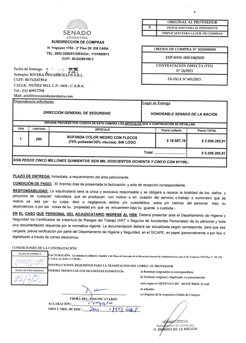 Yo la verdad que estoy podrido de defender políticos, esta es la firma y DNI de Villarruel?
Sea o no, mí desprecio ya lo tiene ganado el Mileísmo y toda su horda de ñoquis tuiteros.
Se está destapando los turbios y estrafalarios curros de los Menem y TODOS se hacen los boludos.