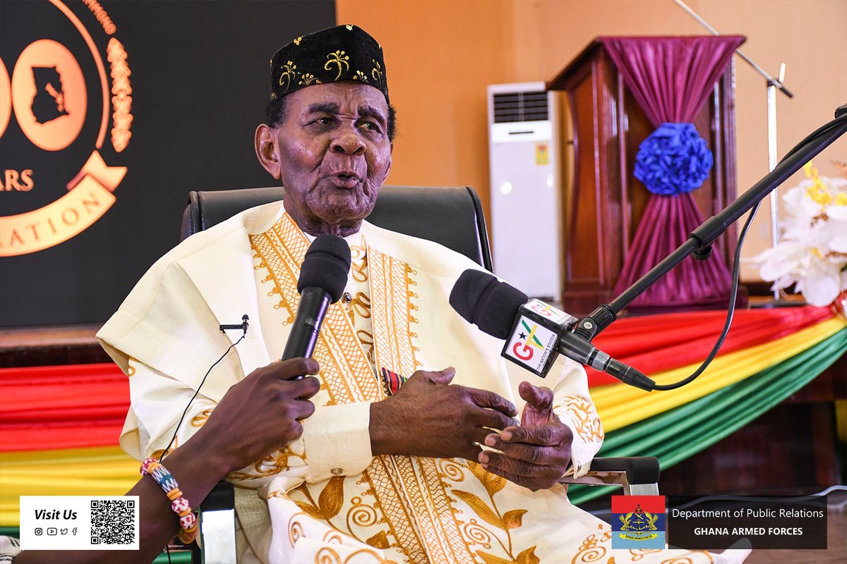 GhArmedForces's tweet image. The Ghana Armed Forces (GAF) in collaboration with the Joseph Ashitey Hammond Foundation has held a centenarian celebration ceremony for World War II Veteran, WOI Joseph Ashitey Hammond (Rtd).

gafonline.mil.gh/news/gaf-celeb…