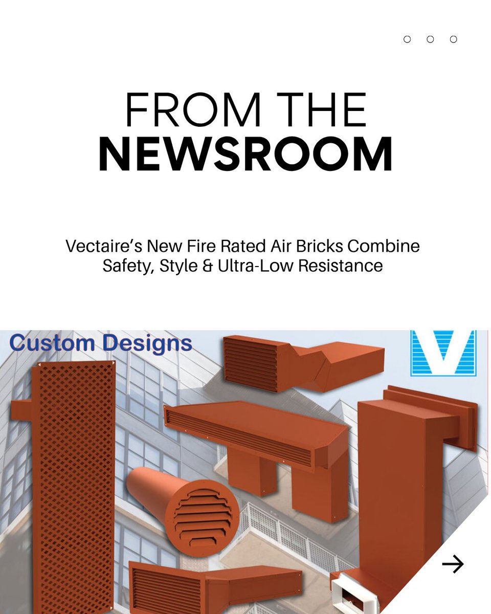 Vectaire now offers custom Fire Rated Air Bricks safe, corrosion-resistant and low resistance. Fully compliant and made in the UK.

Read more here.👉architectsdatafile.co.uk/news/fire-rate…

#FireSafety #VentilationDesign #VectaireUK #ADF #ArchitectsDatafile