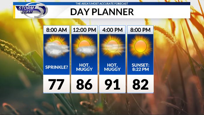 WFRVLocal5's tweet image. Monday will be hot and muggy as the air temperature, combined with the humidity, will bring a heat index approaching the upper 90s.
More Weather: shorturl.at/L6eCa