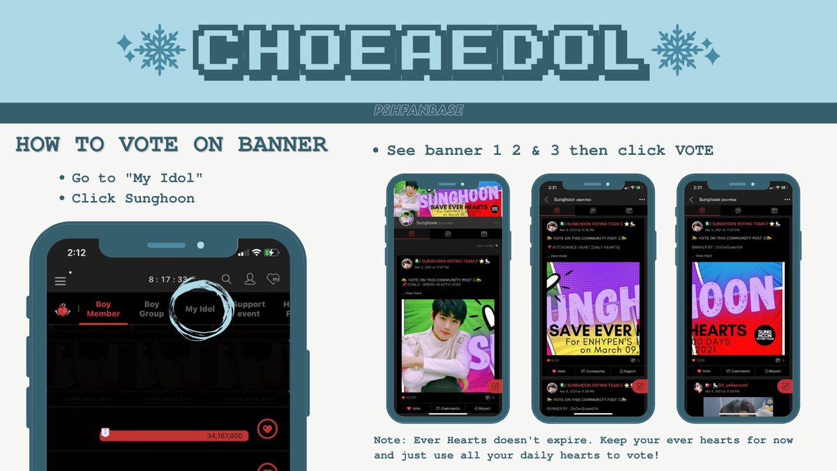 PSHGlobalTeam's tweet image. [CHOEAEDOL] 250728

Drop your DAILY HEARTS on Sunghoon&apos;s BANNER on Choeaedol ❤️

Current Rank : #19

Goal: Increase his votes and be in Top 20! 

#ENHYPEN_SUNGHOON
#엔하이픈_성훈 #SUNGHOON #성훈
@ENHYPEN_members 
@ENHYPEN