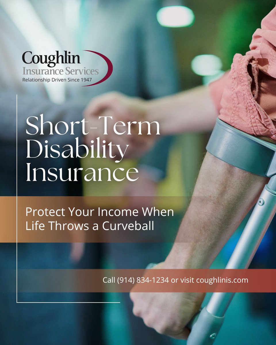 CoughlinInsure's tweet image. This coverage provides a temporary income replacement if you’re unable to work due to illness, injury, or childbirth.

Be prepared. Stay secure: bit.ly/4lujdXR 

#DisabilityInsurance #IncomeProtection #ShortTermDisability #FinancialSecurity #InsuranceCoverage