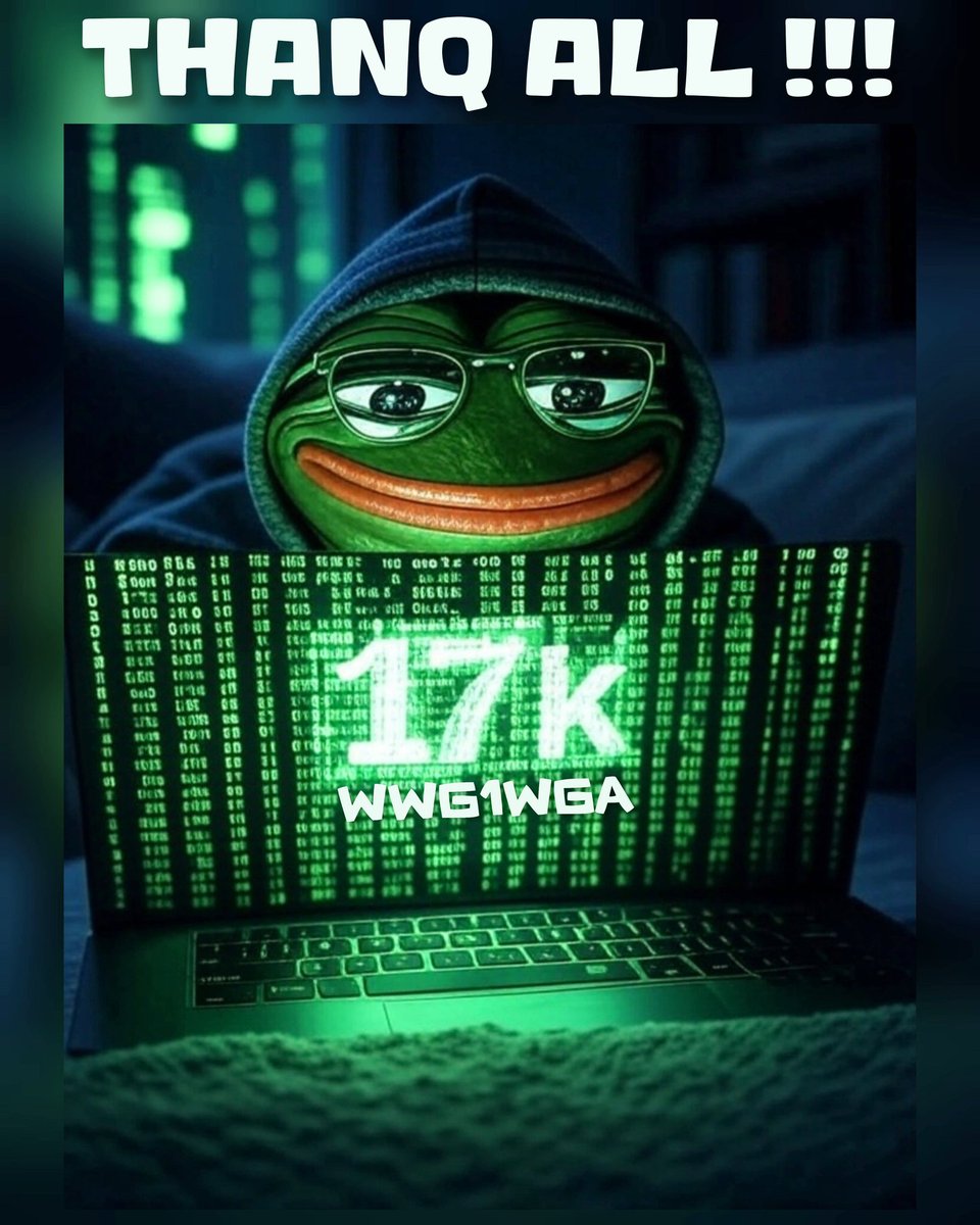 AutistDivision's tweet image. This frog made it to 17k followers.
😁🐸

Have to say i did not think this was possible when they let me back on here after the Great Purge.
I want to thank You all for ur support and love you shared with me here.

Let&apos;s do this again when i get to 170k...ok?
Kek
🤭

WWG1WGA…